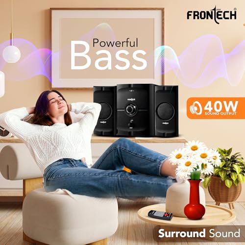 Image of FRONTECH 2.1 Channel Multimedia Speaker - Feel The Beat, Love The Sound. (SW-0128)