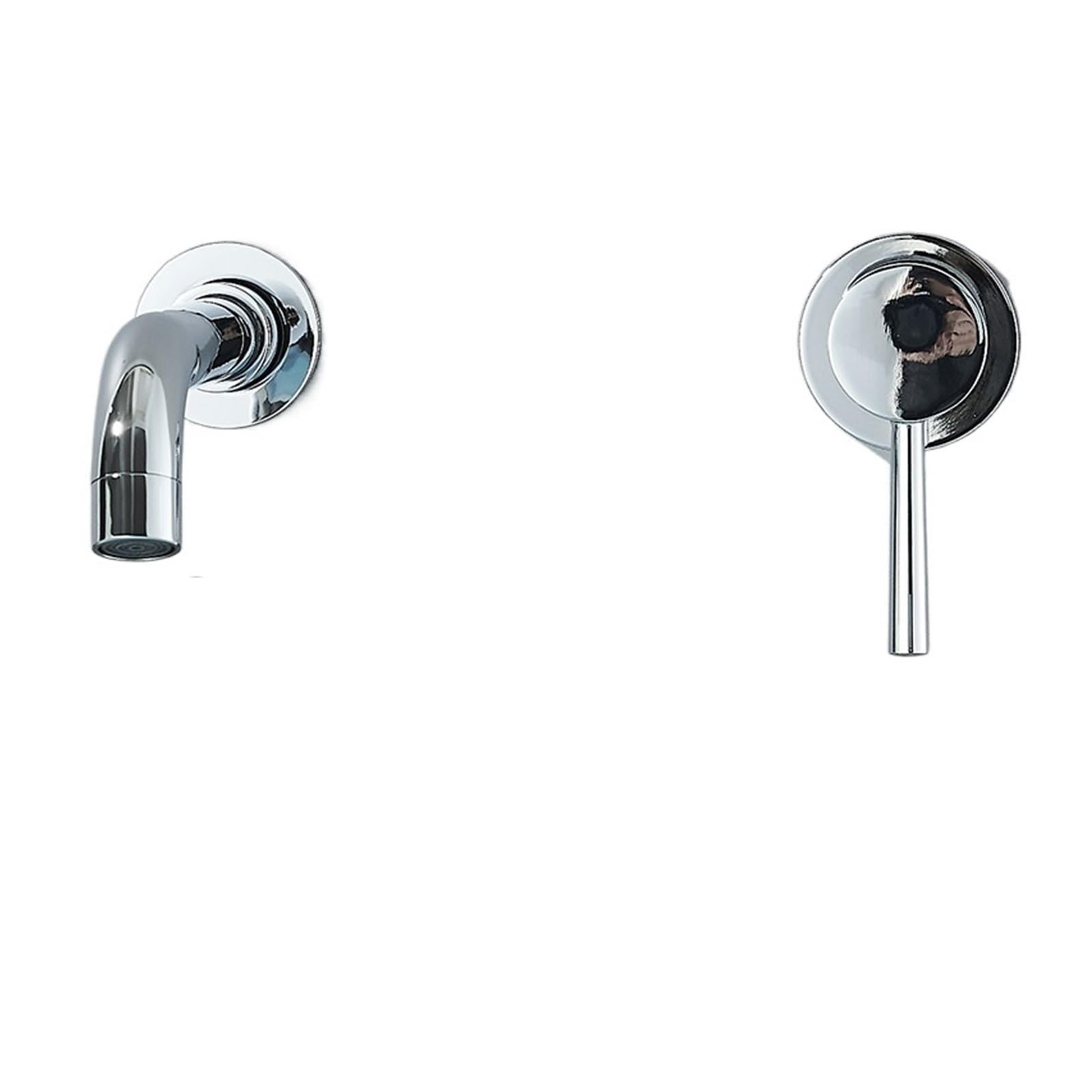 Grifo de lavabo empotrado cromado para renovar el baño principal de estilo moderno