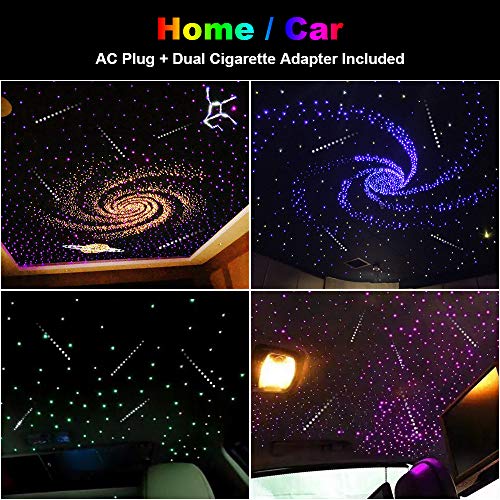 Image of CHINLY Meteor Twinkle 460pcs 9.8ft 0.03in Star Headliner Fiber Optic Lights kit+Shooting Stars Light kit,Music Mode Bluetooth APP Control Remote,RGBW Star Lights for car Headliner /Ceiling /Theater
