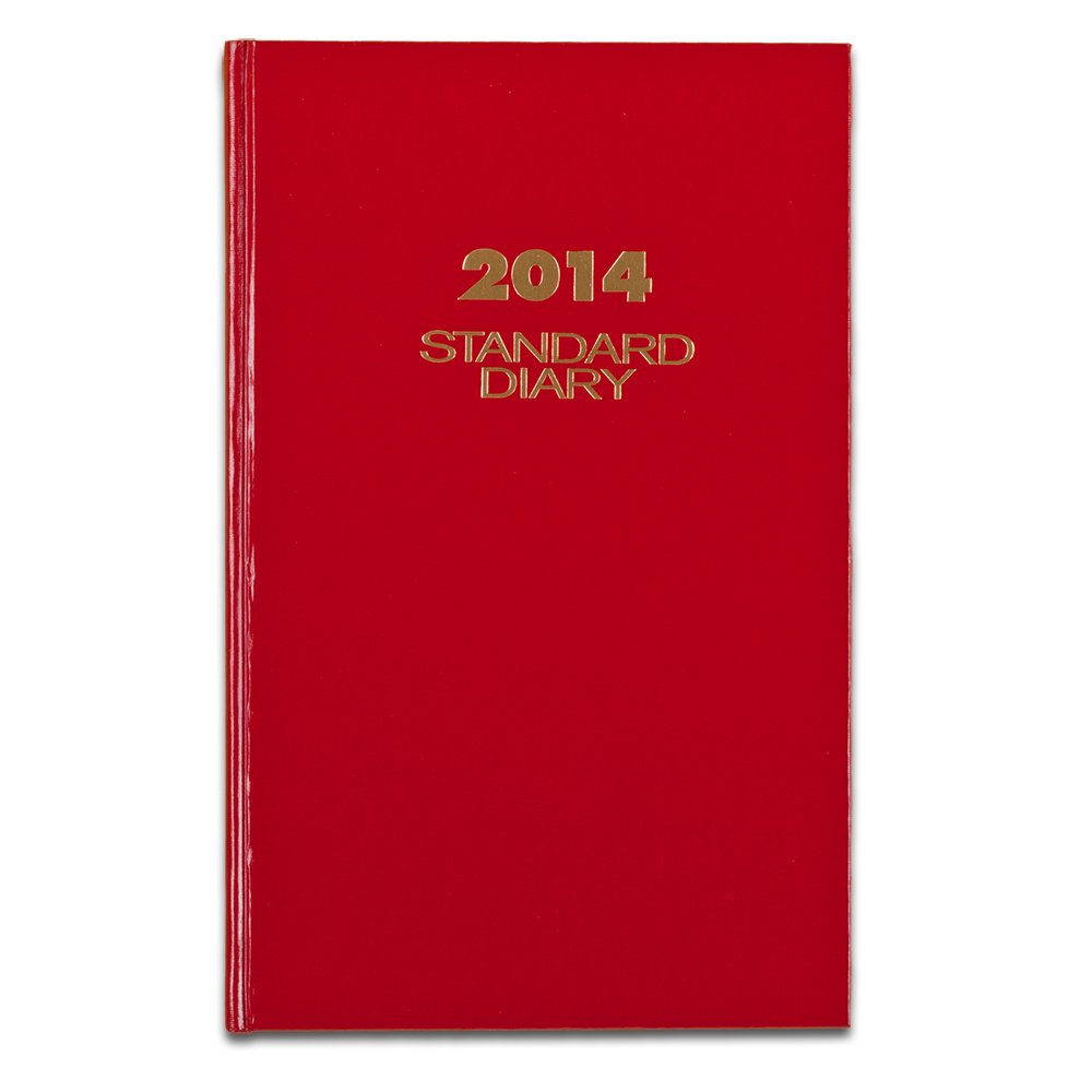 2014 Standard Diary Daily Diary by AT-A-GLANCE – 7.68 x 12.13 inches, Plastic, Red, Model SD37613