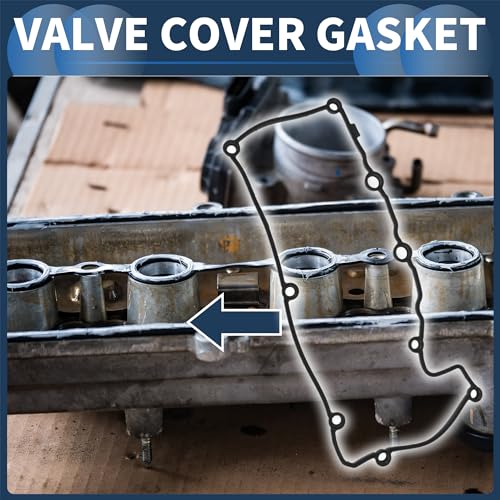 Image of Valve Cover Gasket, Cylinder Head Valve Seal Gasket for Q5 2013-2017 Black, Rocker Cover Gasket 1 Pcs