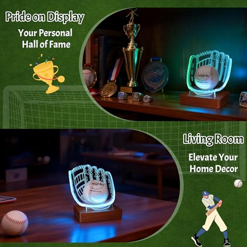 Image of CoolGift Mart Light Up Baseball Glove Display Stand