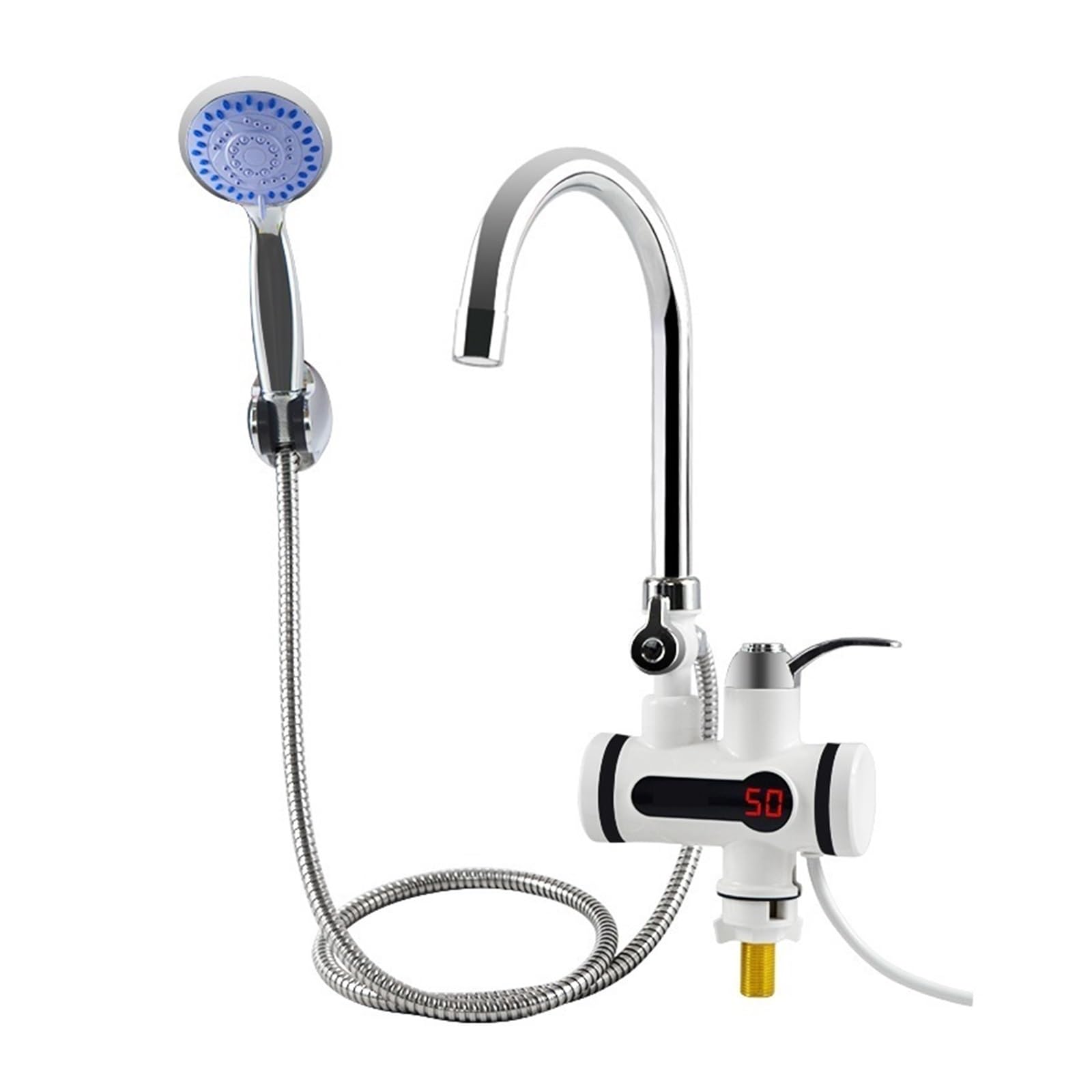 3000W Tankless Water Heater Faucet,Shower Instant Electric Tap,Heating Hot Water for Kitchen and Bathroom Fast Heating(Shower)