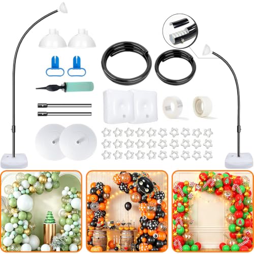 Image of Balloon Arch Stand for Party Decoration 9.2FT & 6FT - Black