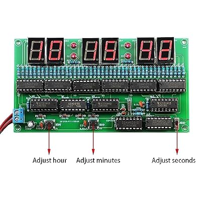 DIY Electronic Clock kit 6 bit Digital Circuit Clock Soldering kit Skill Contest Training Materials for Adults