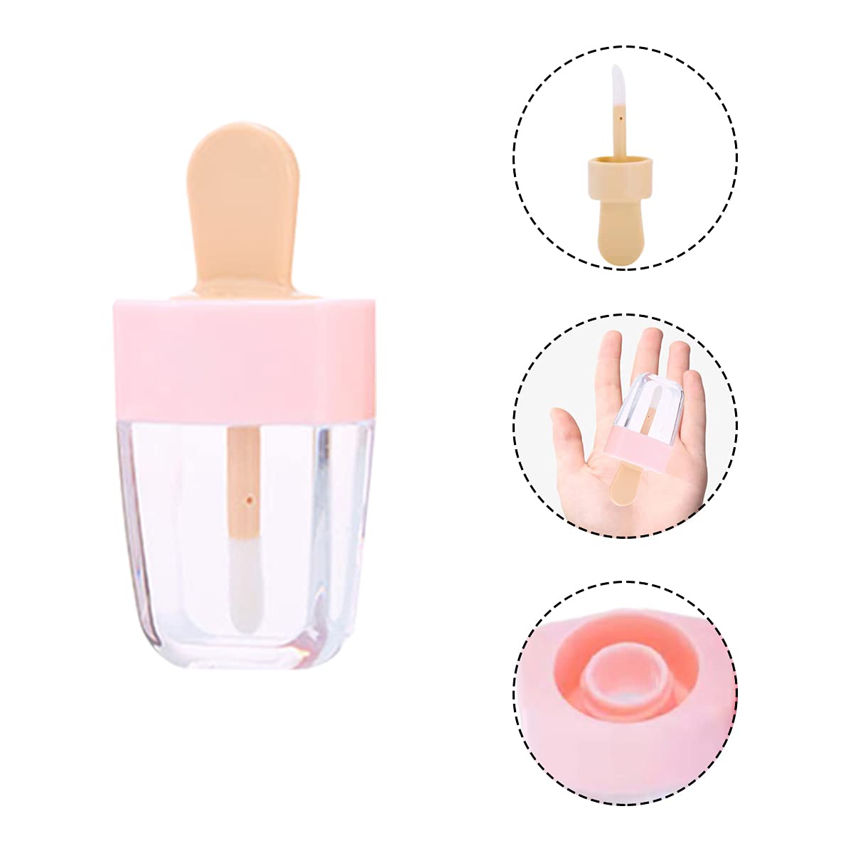 ICCEリップバーム Amazon.co.jp: FZBNSRKO 空のリップグロス容器 アイスクリーム型