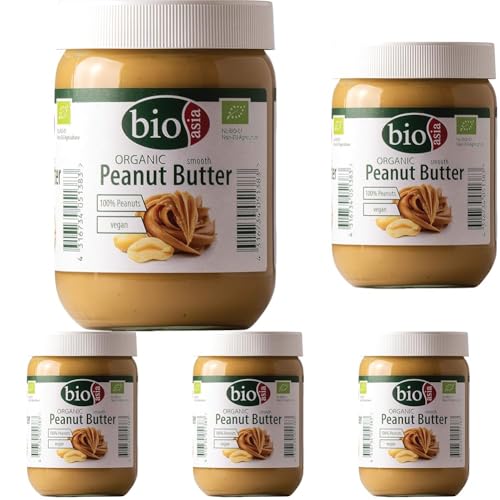 Bioasia Mantequilla De Cacahuete, Bio 500 g (Paquete de 5)