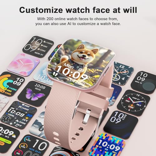 Image of MFVLP Smart Watch for Men Women, Bluetooth Calls, AI Dial, AI Q&A, 1.85 inch HD AMOLED Curved Display Fitness Watch with Blood Pressure Sleep Heart Rate Monitor