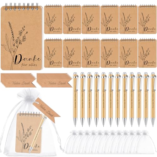 Cadeau de remerciement pour collègues : 12 mini carnets et stylos Nezyo