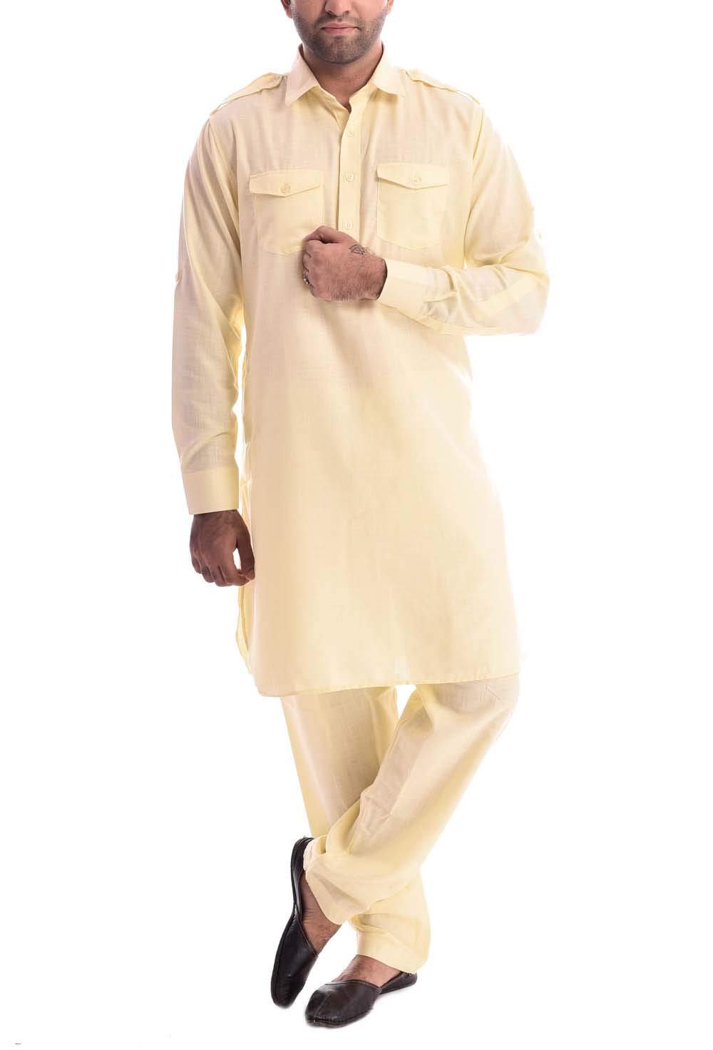 royal kurta Mens Linen Pathani Suit-picture-16