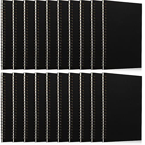 Carnet à spirale A5 ligné Eersida en kraft noir pour la prise de notes
