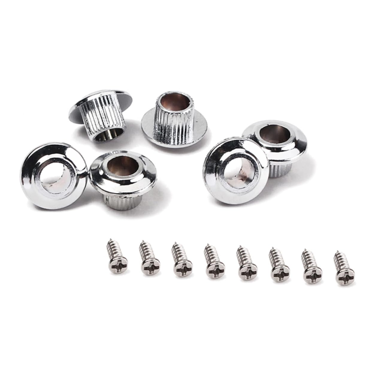 Holibanna Guitar Tuning Machine Head Chrome Color Metal Square Button 6 String Acoustic Guitar Tuning Key Pegs A-48 Tuner Keys