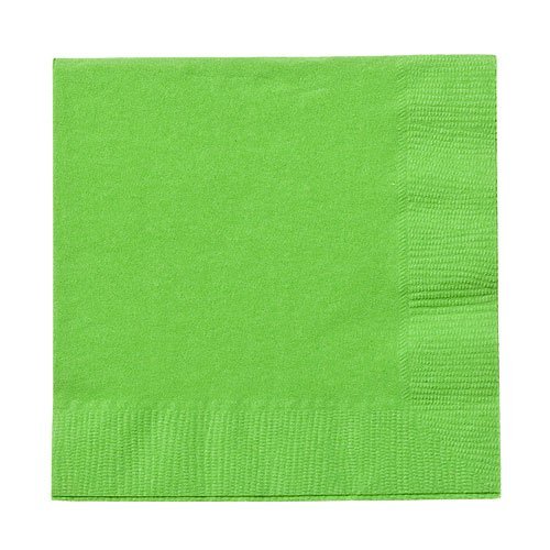 Party Dimensions 24 Count Beverage Napkin, Lime Green