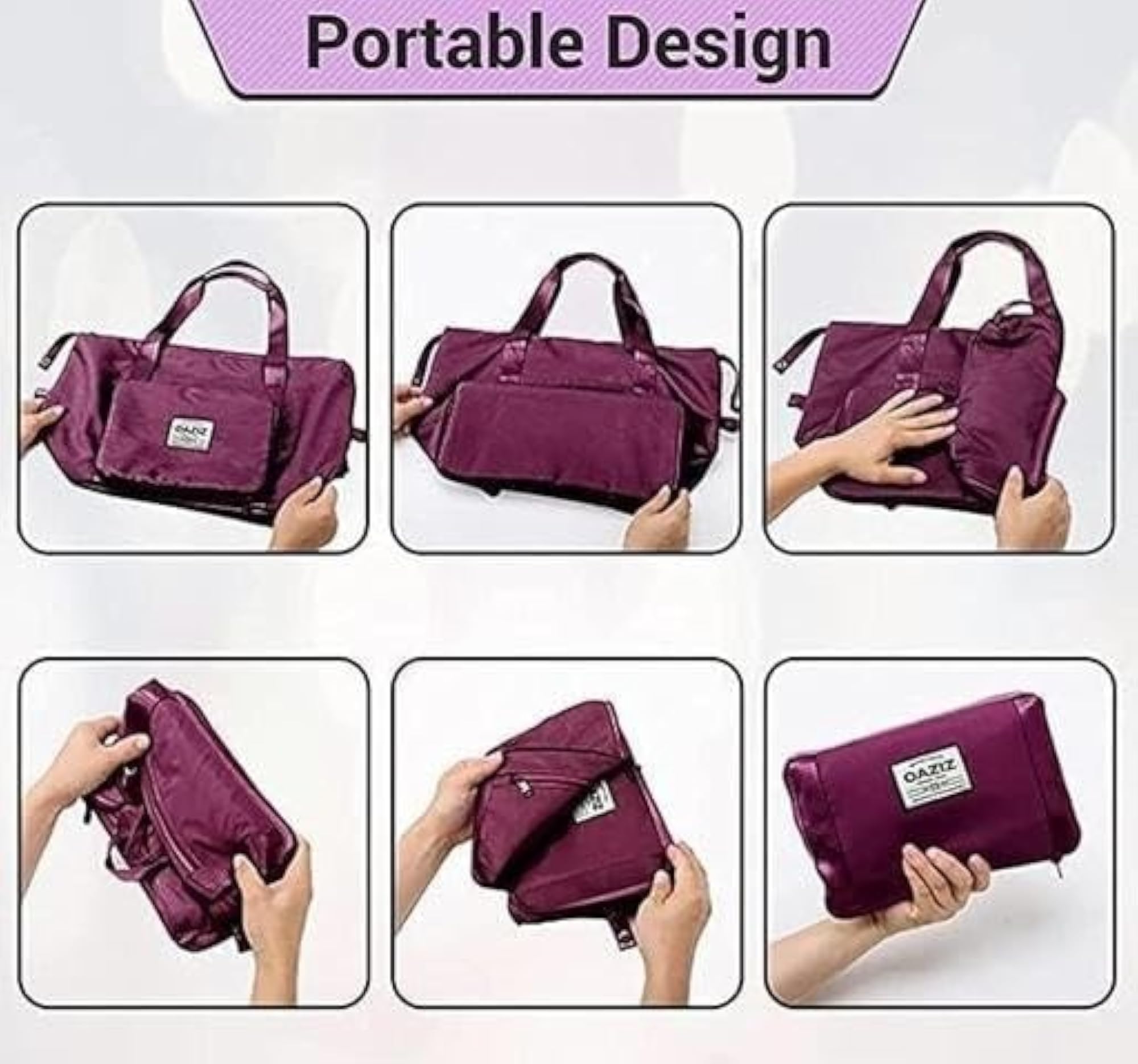 Expandable Travel Duffle Bag with Wheels, Large Capacity