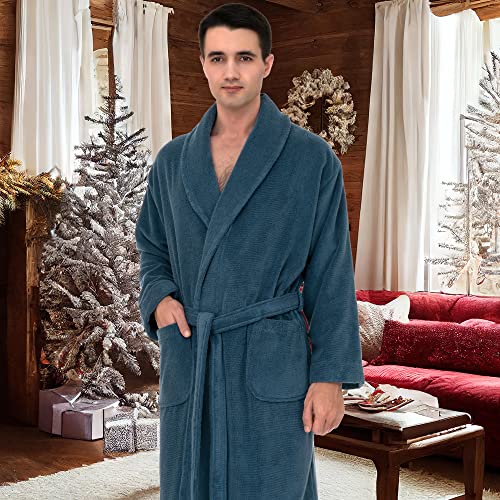 TowelSelections Mens Robe, 100% Cotton Luxury Terry Shawl Bathrobe4