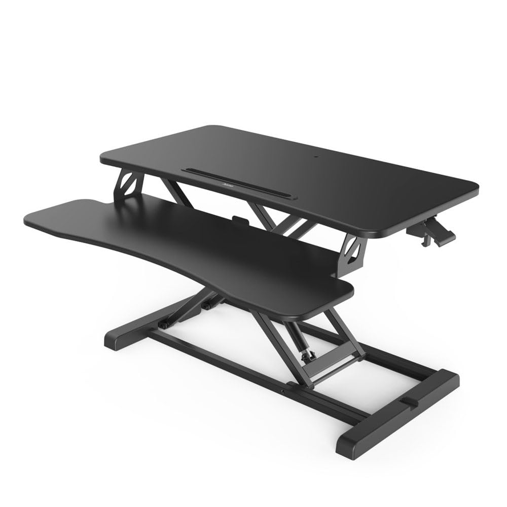 Hama Réhausseur de Bureau Ajustable en Hauteur, 80 x 40 cm, Noir