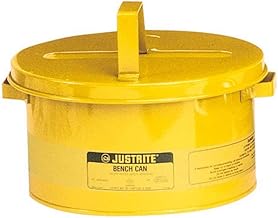 Justrite 10578 - Banco de acero, capacidad de 8 L, color amarillo