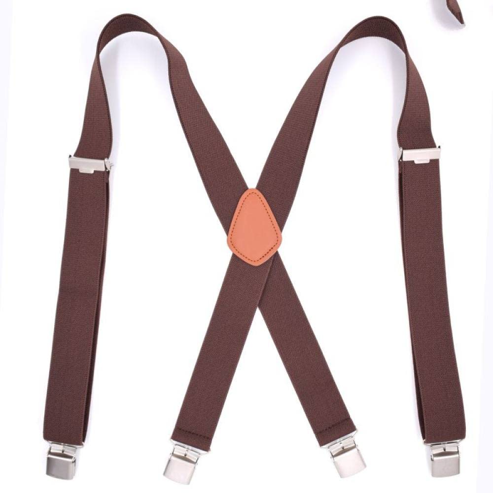 Szelki, Szelki męskie 4 klipsy zewnętrzne Elastyczny pasek 2,5 * 120 cm Akcesoria do prezentów dla ojca(Color 08)