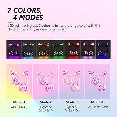 Mindkoo Casque Audio Stéréo Bluetooth 4.2 Oreilles de Chat Headphone Wireless Origine Cat Ear Ecouteur Supra-Auriculaire… - Les Beatles, Paul McCartney, John Lennon, RIngo Starr, George Harrison Mindkoo Casque Audio Stéréo Bluetooth 4.2 Oreilles de Chat Headphone Wireless Origine Cat Ear Ecouteur Supra-Auriculaire… – Image 3