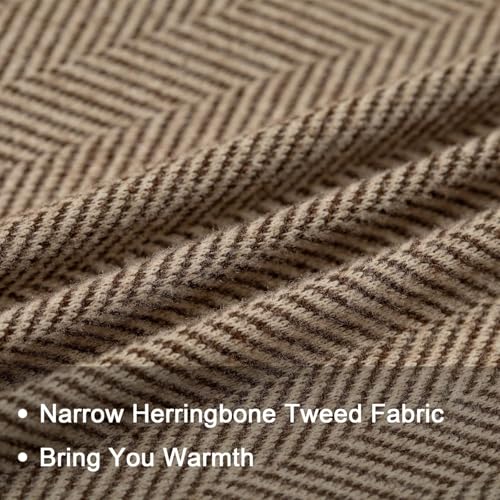 Retro Mens 2 Pieces Suit Tweed Herringbone Suit Men Slim Fit Wool Jacket Pants Set Wedding Groom Prom Tuxedo for Men2