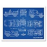 postal jeep parts La taille du cadre externe est de 33,5 x 43,7 cm (13,2 x 17,2 pouces).