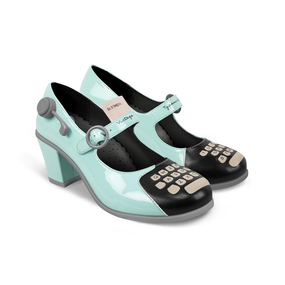Hot Chocolate Design Chocolaticas Mid Heels Typewriter Women's Mary Jane Pump Multicoloured HCD 37