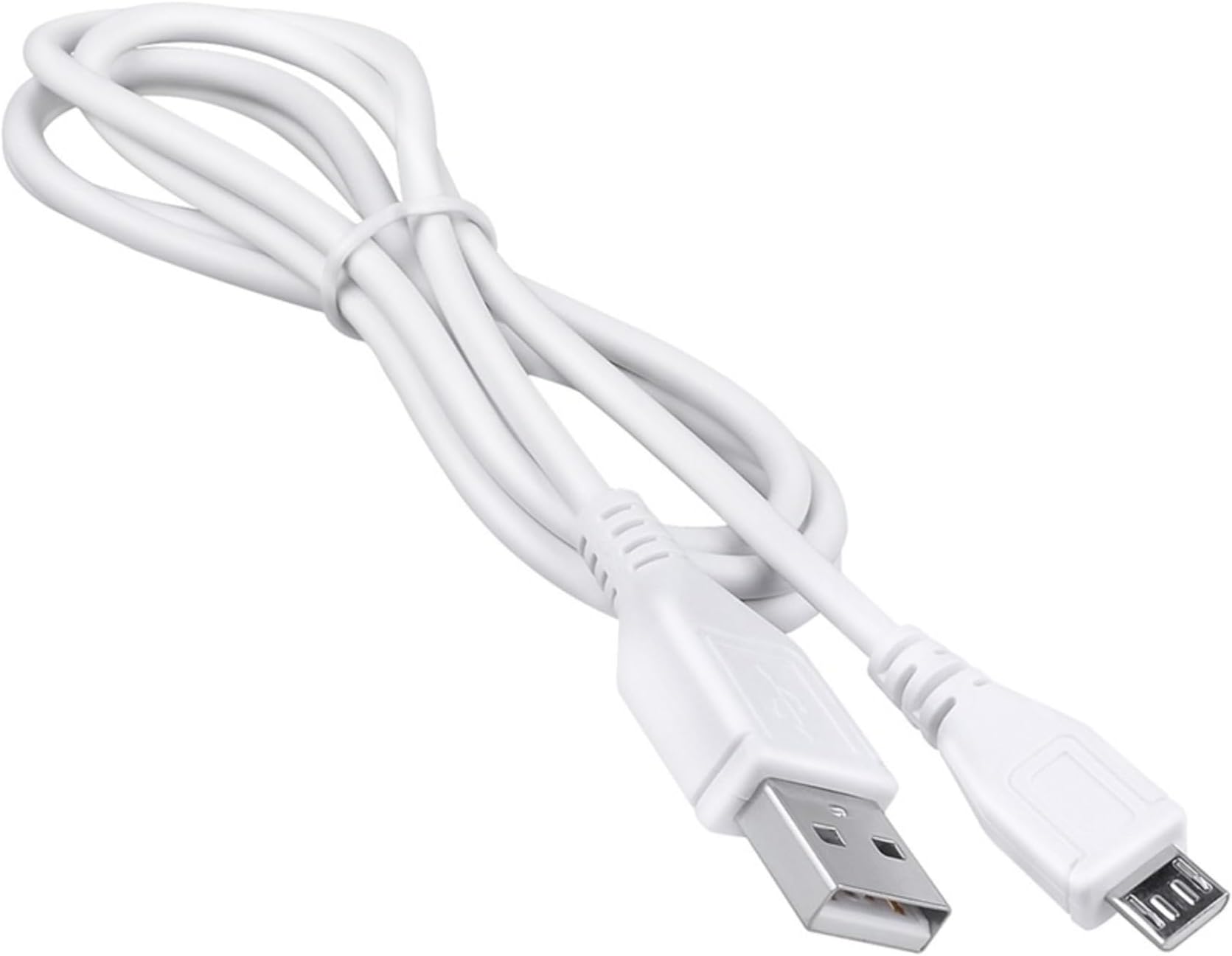 PwrON 3.3ft White Micro USB Cable Laptop PC Data Sync Cord Lead for JIAYU G2 MTK6575 Android Wi-Fi Multi-Touch Sn Phone