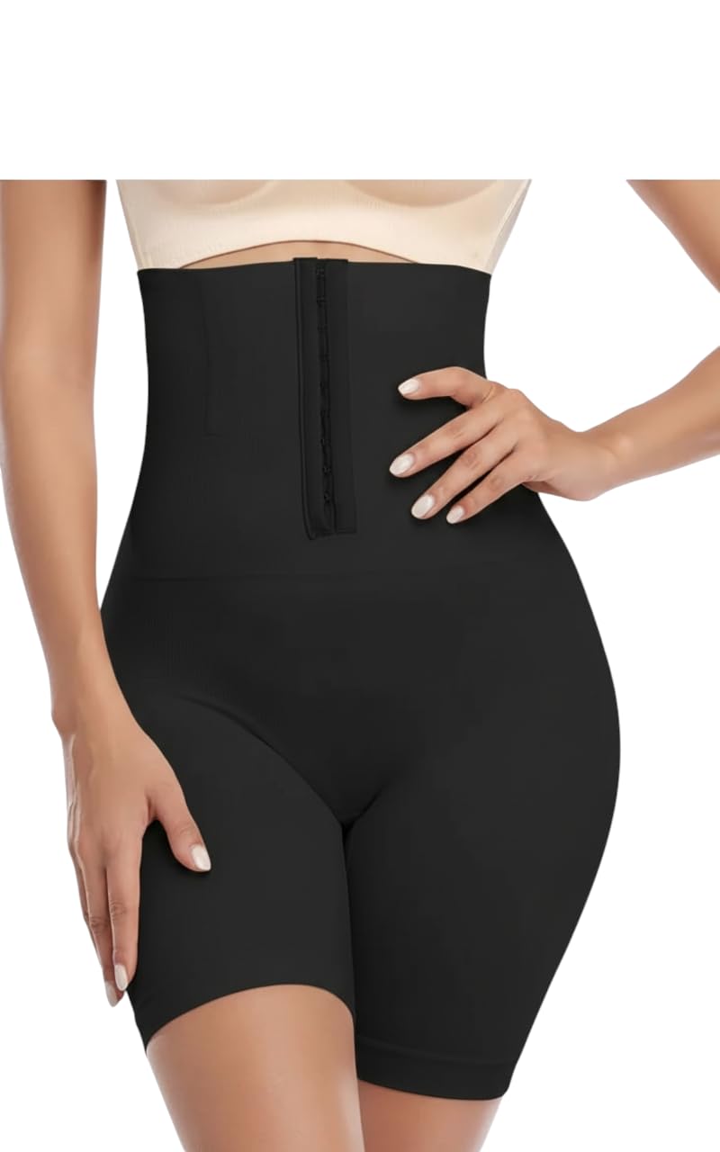 letresor High Waist Thigh Slimmer Body Shaper Women's High Waisted Tummy Control Shapewear Shorts with Adjustable Hook Closure-picture-38