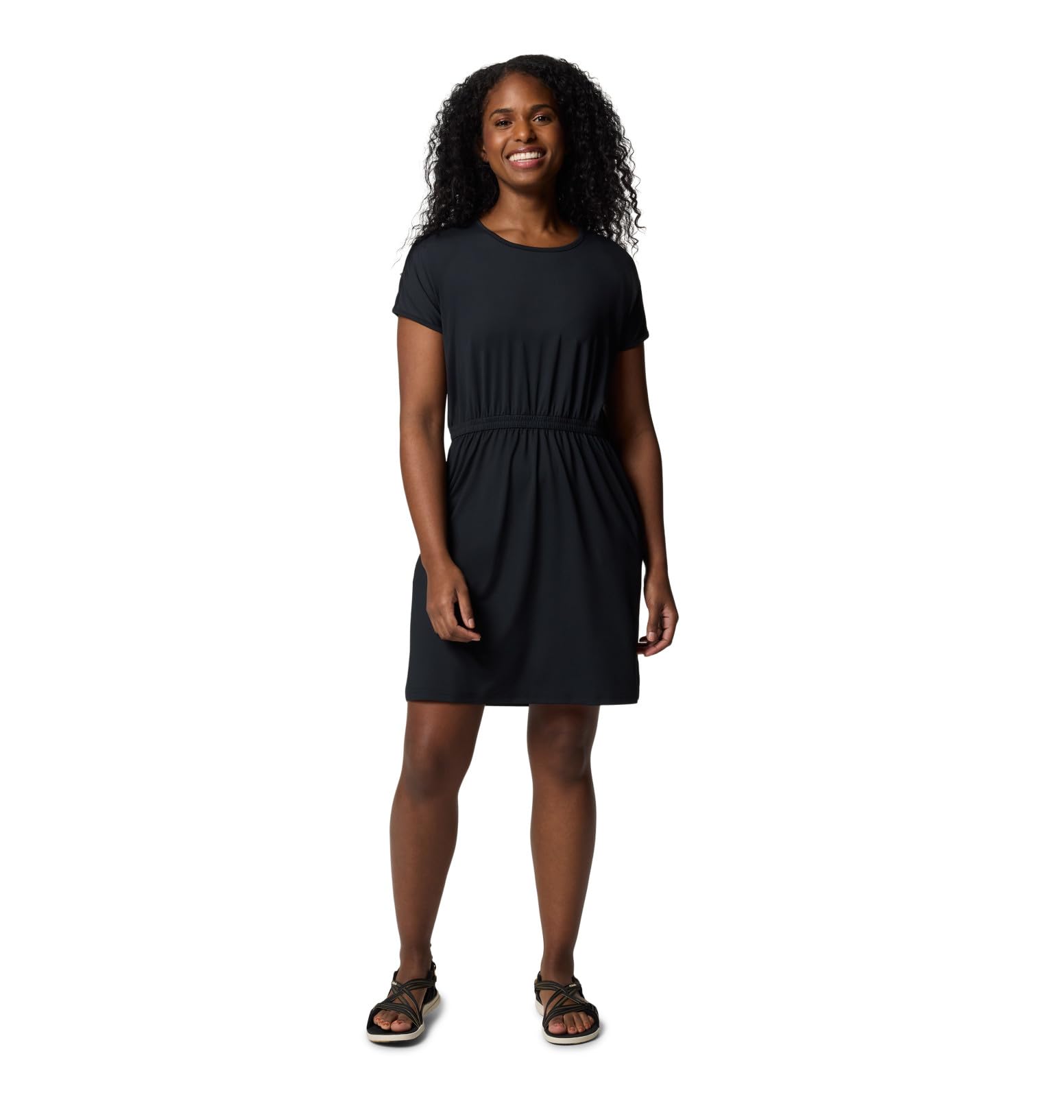 Columbia Women's Chill River Short Sleeve Dress, Black, L