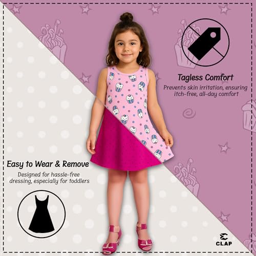 Image of CLAP Baby Girl's Midi Dress (Pack of 4)