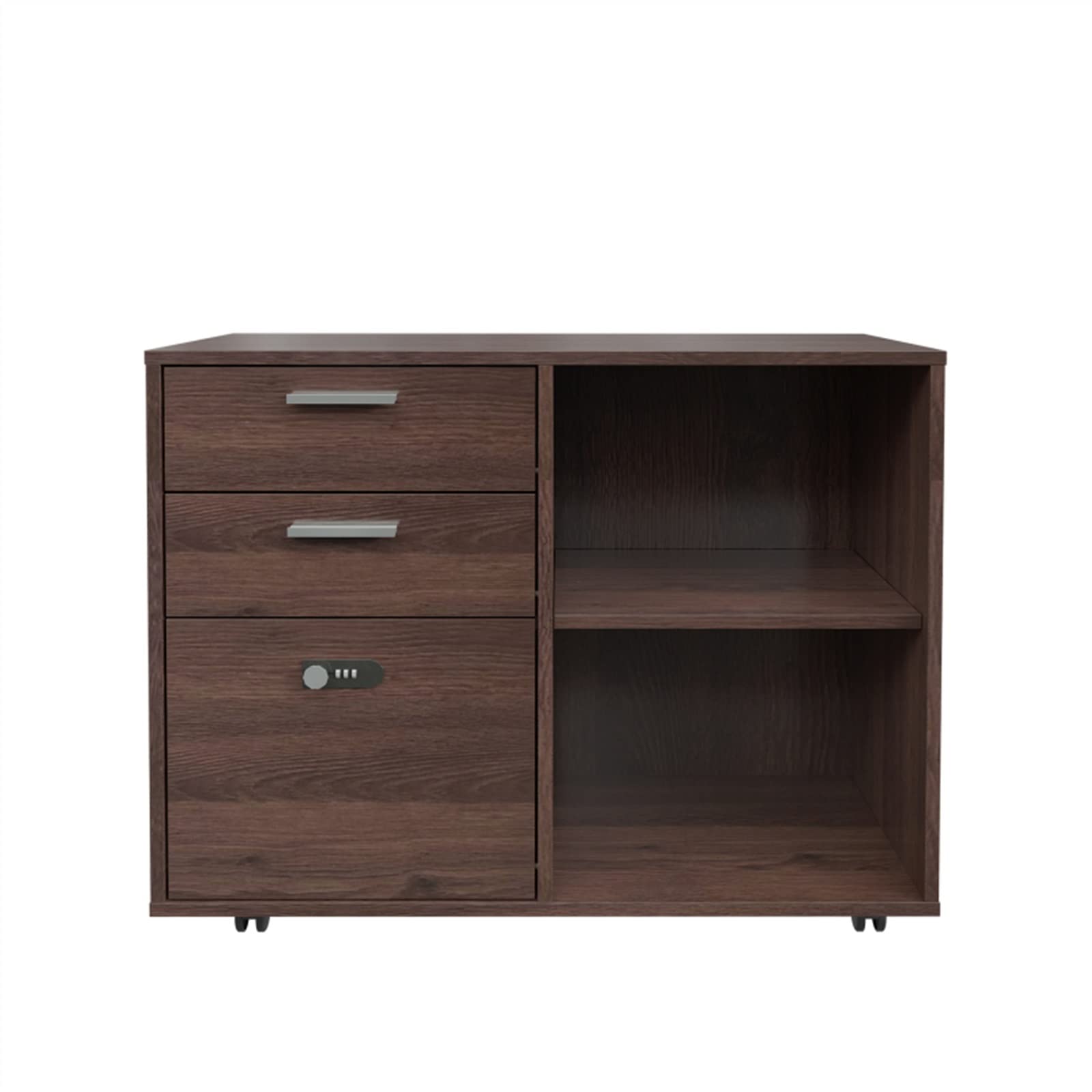 YNIYUJKL Filing Cabinet Office File Cabinet With One File Drawer And Two Standard Drawers Five Universal Wheels A Combination Lock Storage Cabinet File Storage Cabinets