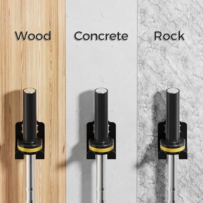 Barbell Wall Holder,Olympic Hanger,Garage Gym Bar Wall Rack,Vertical Barbell Mount Rack,Space Saving Commercial or Home Gym Accessory,Holds Under 33mm Bar Size(Black)