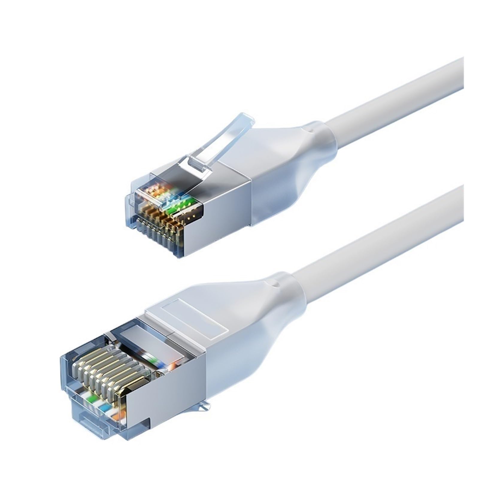 Cavo Ethernet, Cavi patch FTP Cat6a 10 Gbps 0,1-2 m Confezione da 24 pezzi bianchi for switch server