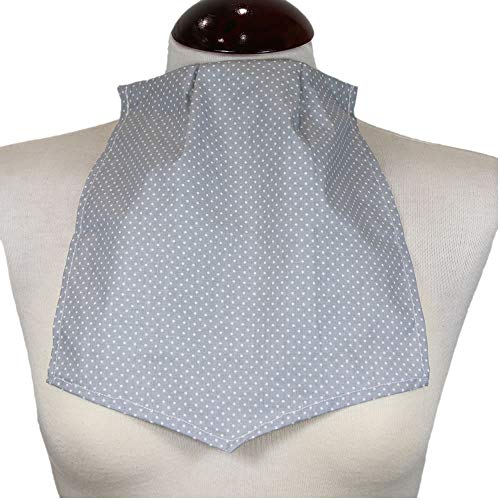 Pa�uelo de Traqueotomia Seda Punteado Gris -Unidad Cover