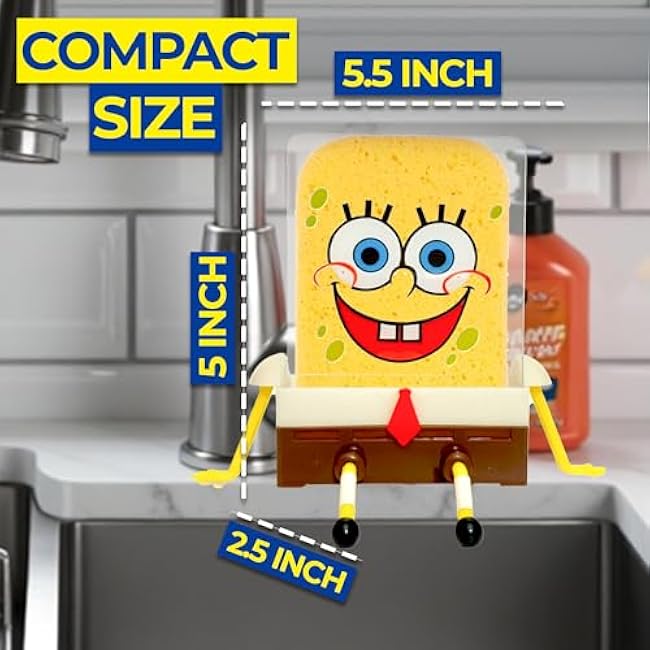 Sponge Holder, Kitchen Cute Sink Draining, Sponge Holder Cartoon Cleaning