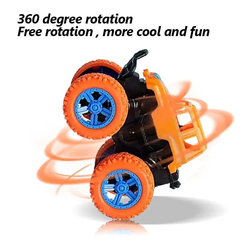 Image of 4x4 Mini Monster Truck Toy Pack of 4 - Friction Powered Push & Go Off-Road Vehicles for Kids Age 2-8 | 360 Drift Stunt Cars, Toy Trucks for Boys & Girls | Birthday Gift (Colors May Vary)