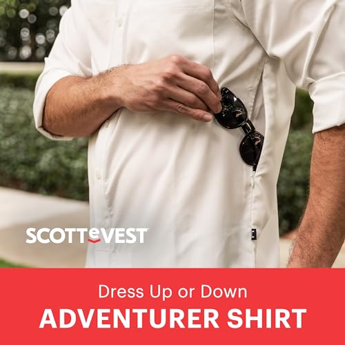 SCOTTeVEST Adventurer Long Sleeve Shirt for Men - 6 Hidden Pockets - Quick Dry Button Down for Travel & More4