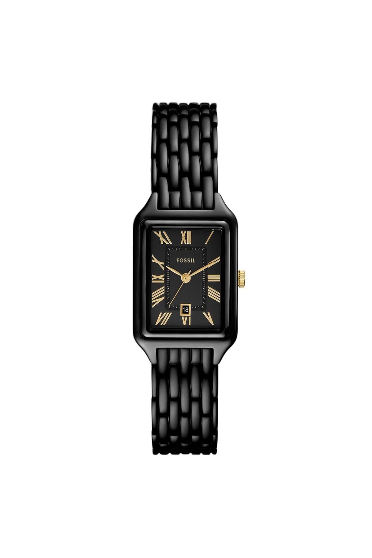 Fossil Raquel Watch for Women, Quartz Three Hand Movement with Stainless Steel Strap,Smokey Black