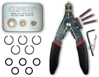 Just Clips - Tool Kit, Contains 1 Snap Ring Pliers, 1 PATENTED ClipKey, and 3/8
