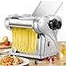 CGOLDENWALL Macchina per Pasta Elettrica, 140W Motore con 2 Lame (1.5mm/4mm) e 9 Spessori Regolabili 0.3-3mm, Acciaio Inox per Tagliatelle Fresca Fatta in Casa