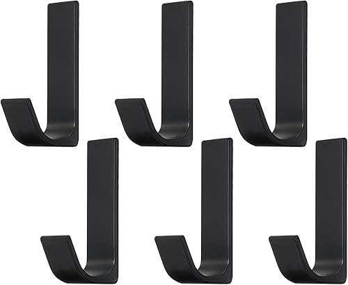 Ganchos adhesivos resistentes, paquete de 6 ganchos de pared para colgar abrigos, batas, toallas, ganchos para colgar en la pared, ganchos para