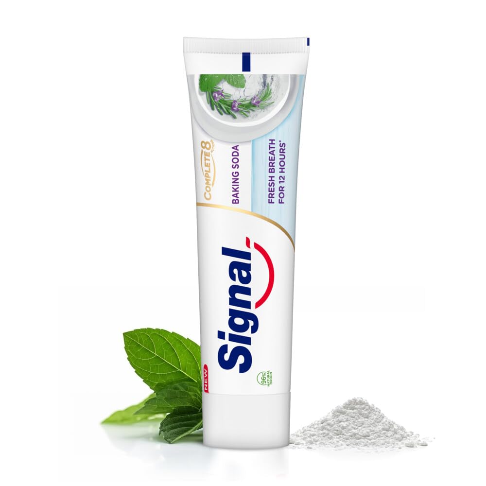 SignalComplete 8 Nature Elements Toothpaste, Baking Soda, fresh breath for 12HRS*, 75ml