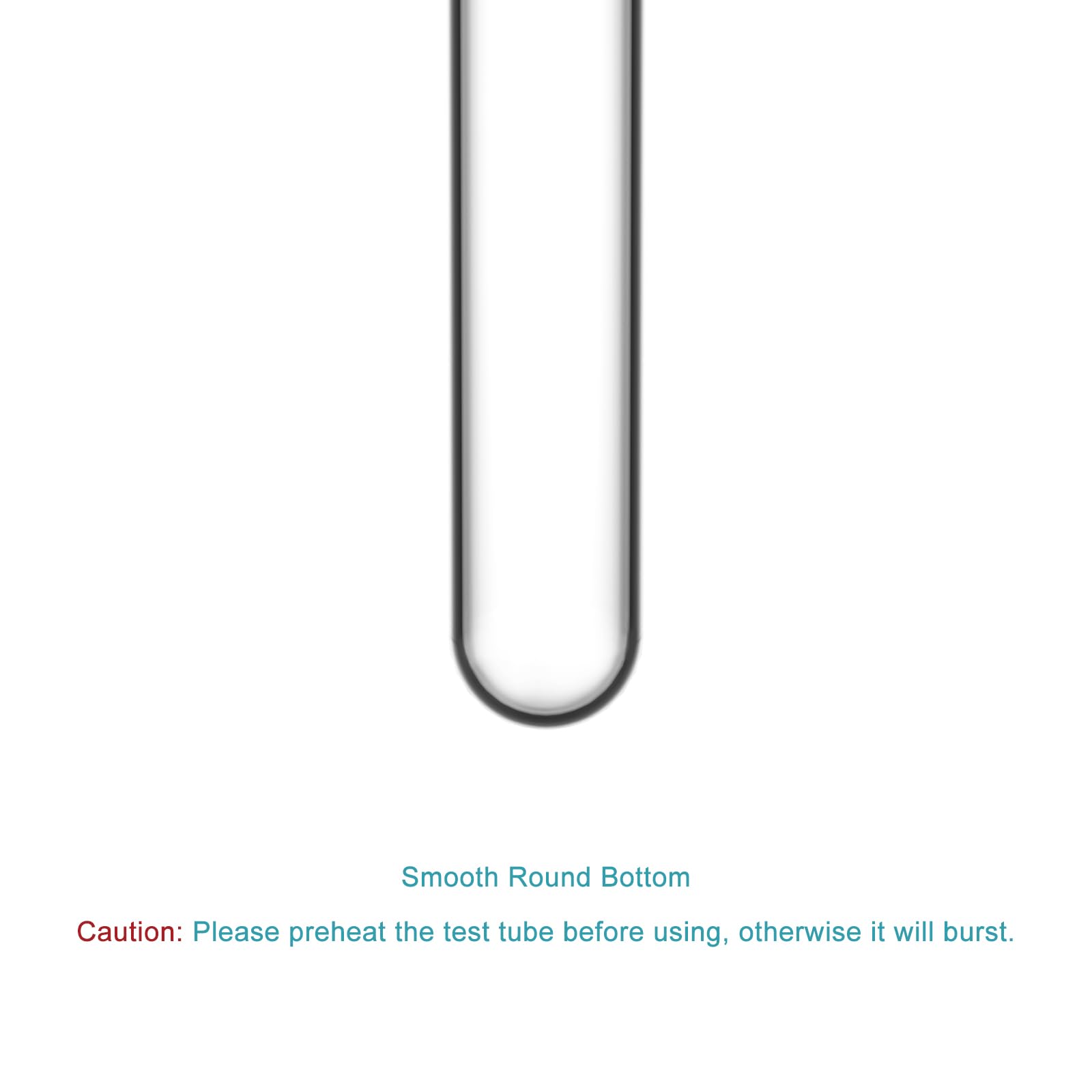 Provetta per Fondo Rotondo in Vetro Borosilicato, 20mm OD x 150mm, Stonylab 20-Pack