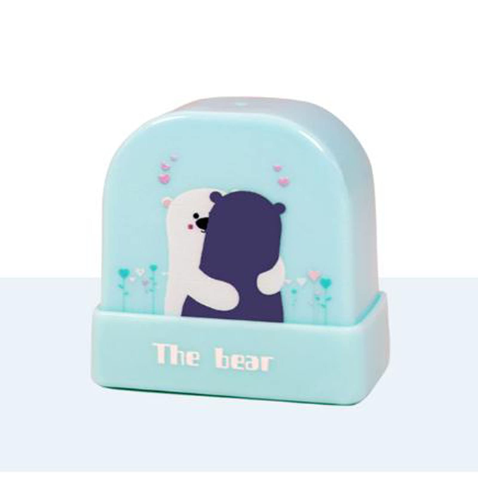Personalized Waterproof Stamp Personalized Name Stamp Self Inking Kid Name Stamp Custom Seal Kid Label School Waterproof Clothe Stamp Stamper Multipurpose Children's Clothing Labels (Blue Bear)
