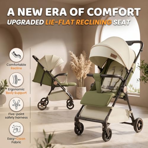Image of StarAndDaisy Baby Stroller for Boy & Girl 0 to 3 Years | Foldable Stroller Or Pram for Baby with Reversible Handle, Multi-Recline Seat, 5-Point Safety Harness & Storage Basket