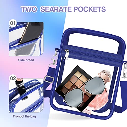 Image of Clear Bag Stadium Approved,Clear Crossbody Purse Bag, with Adjustable Shoulder Strap for Women, With front pocket