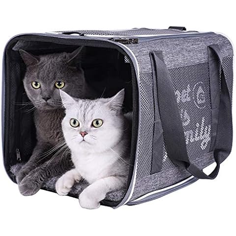 Top Load Cat Carrier with Privacy Zippered Flaps for Large, Medium Cats, 2 Kitties. Especially for Sensitive and Nervous Cats Cover