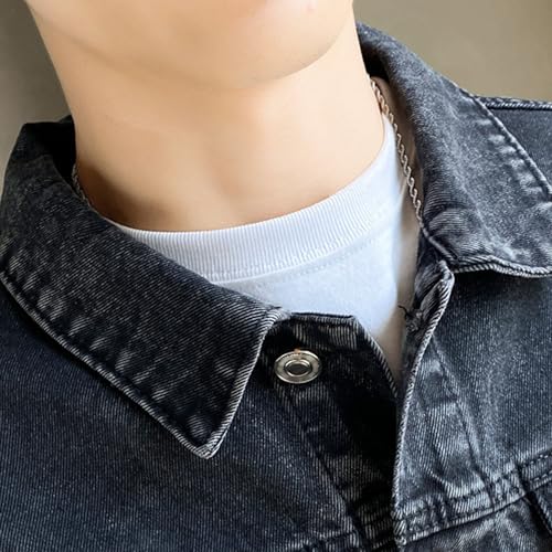 Veste en jean en denim boutonné pour homme style décontracté