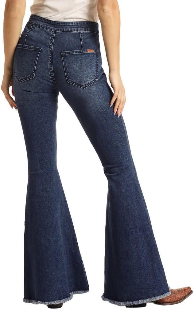 Rock and Roll Denim Bargain Button Bell WPB610044 Jeans, 26W x 38L