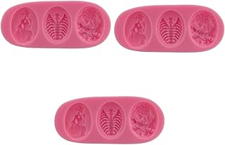 ABOOFAN Decorações De Bolo 3 Pçs Decorações Do Bolo Decoração Do Dia Das Bruxas Toppers Do Bolo Molde Do Bolo De Halloween Pan Bolo Decoração Molde Fondant Moldes Ferramenta Esqueleto